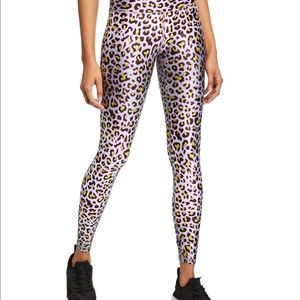 Terez Metallic Cheetah Print Tall Band Leggings S
